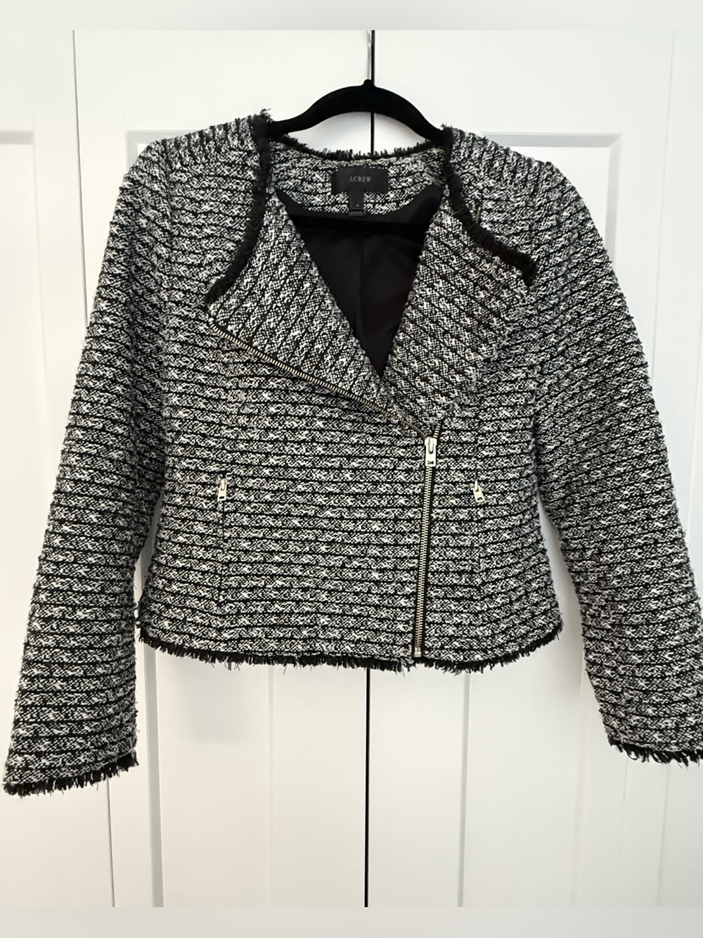J. Crew Tweed Zip-Front Blazer | 4